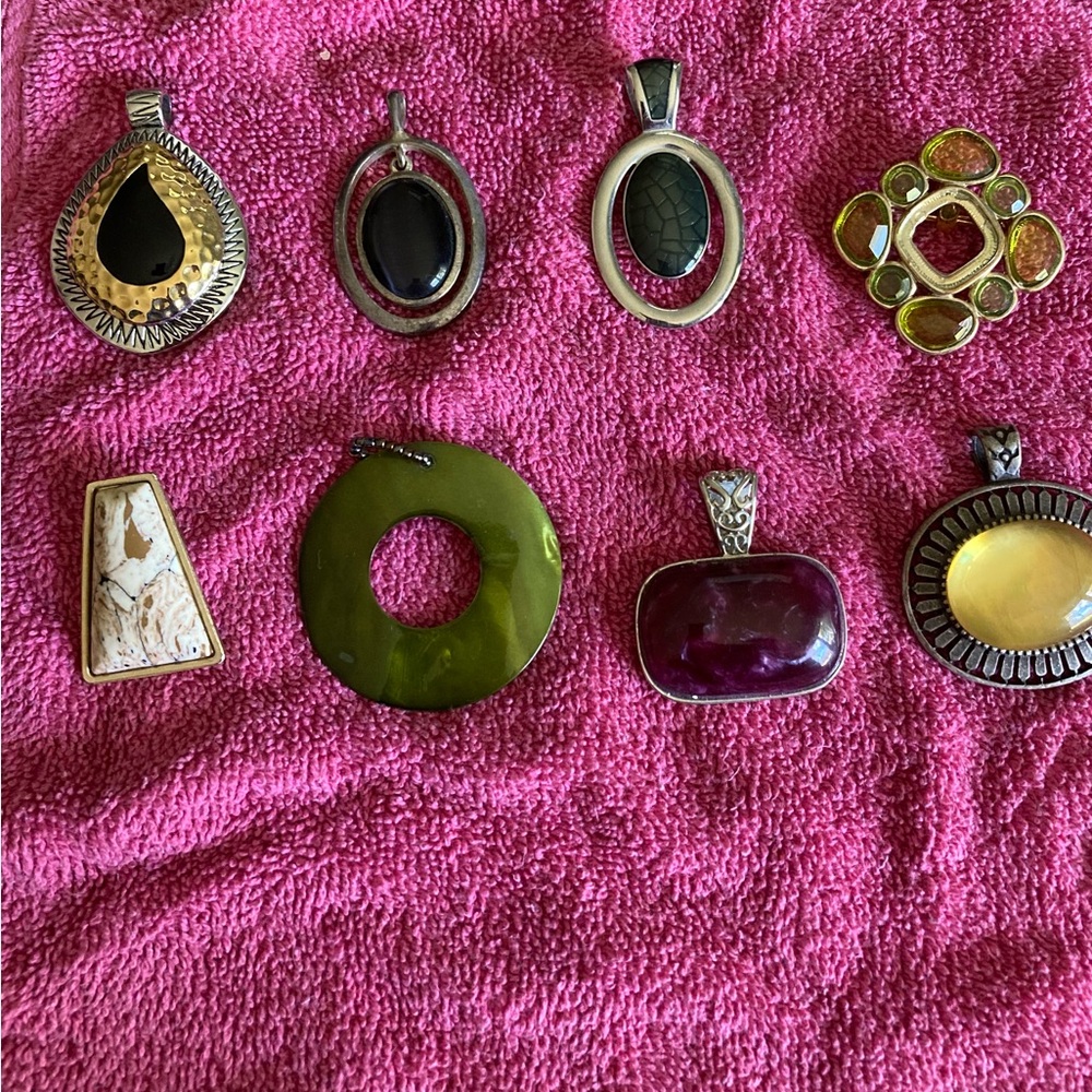 Lia Sophia Necklace Set - Black, Green, Purple, Gold Accents